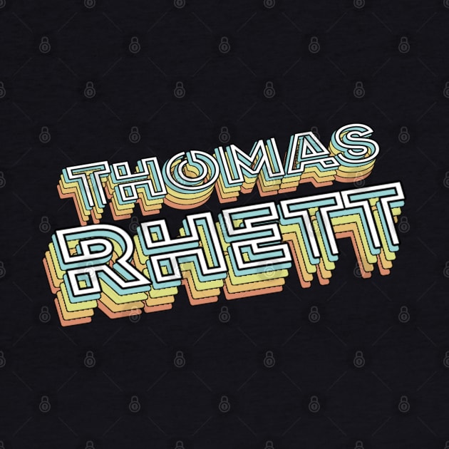 Thomas Rhett Retro Typography Faded Style by PREMAN PENSIUN PROJECT